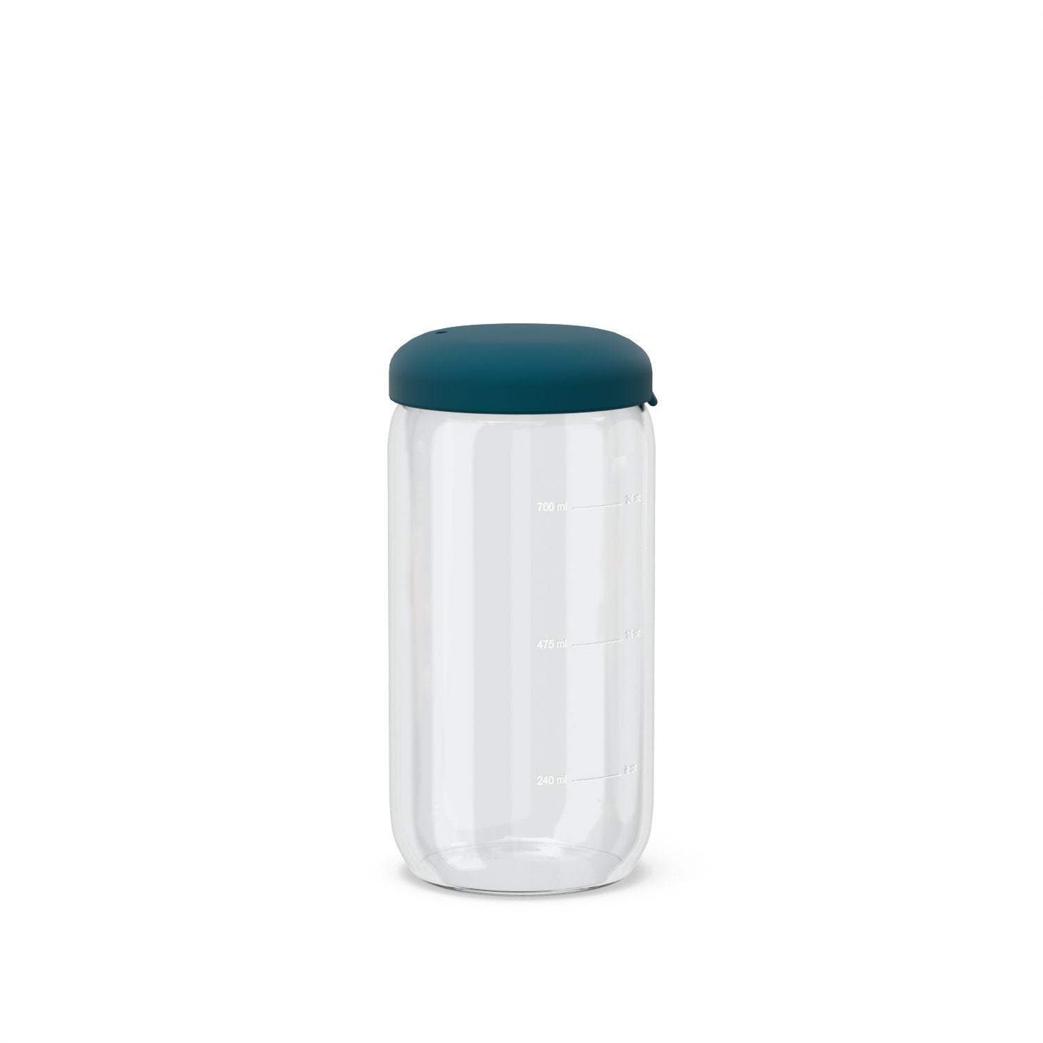 Food Storage Jar in Borosilicate Glass - 25 oz #color_Blue Abyss