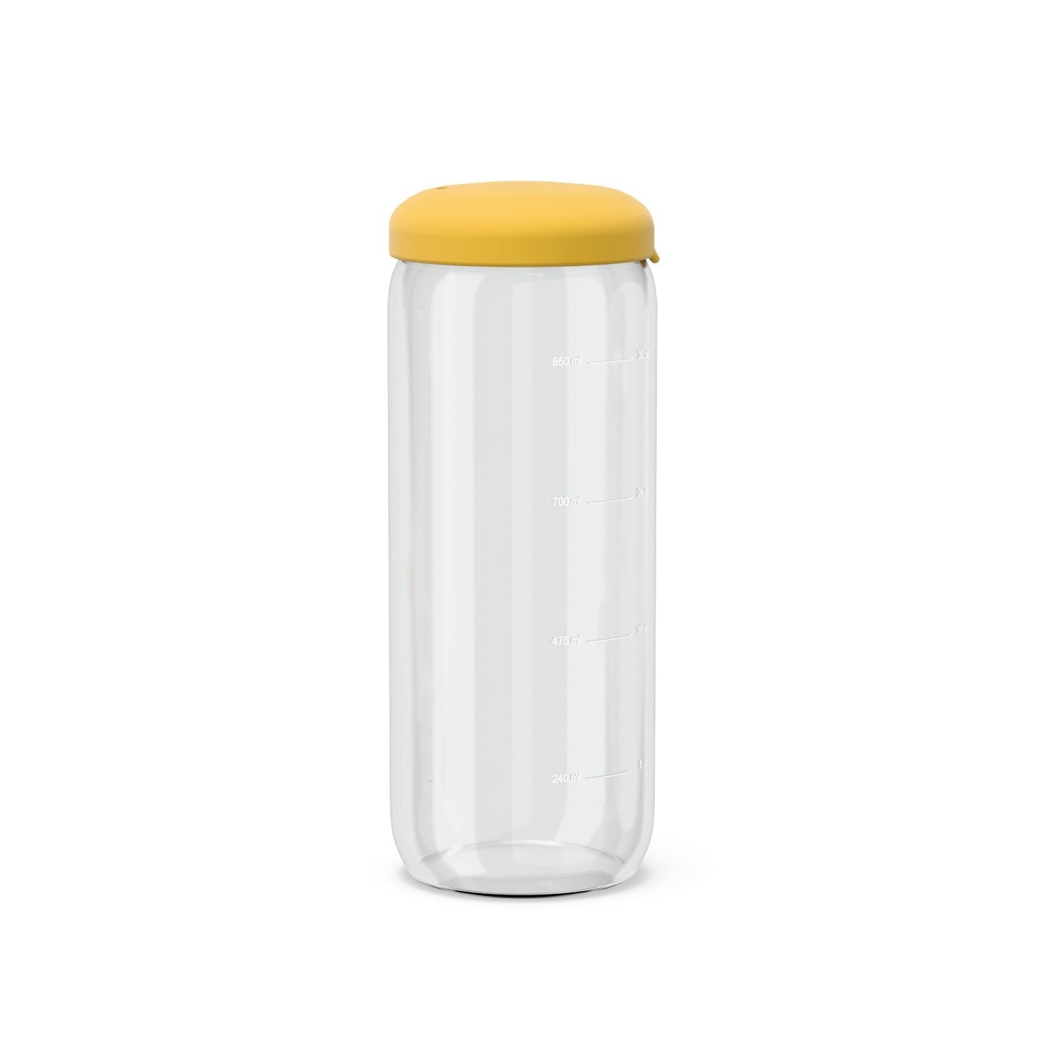 Food Storage Jar in Borosilicate Glass - 34 oz #color_Mimosa