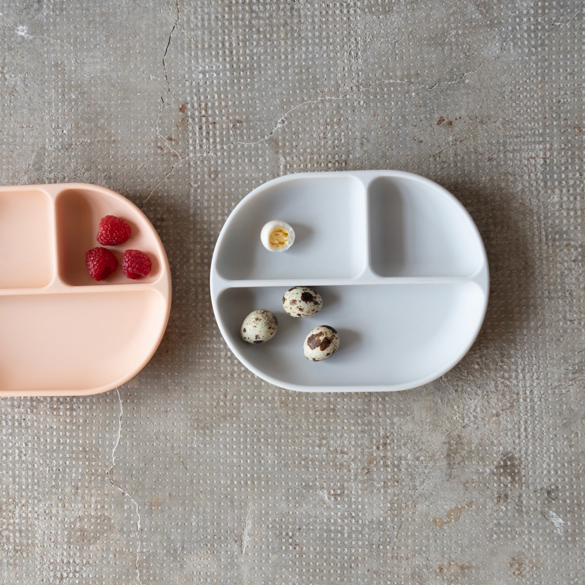 Silicone Divided Baby Suction Plate #color_Cloud
