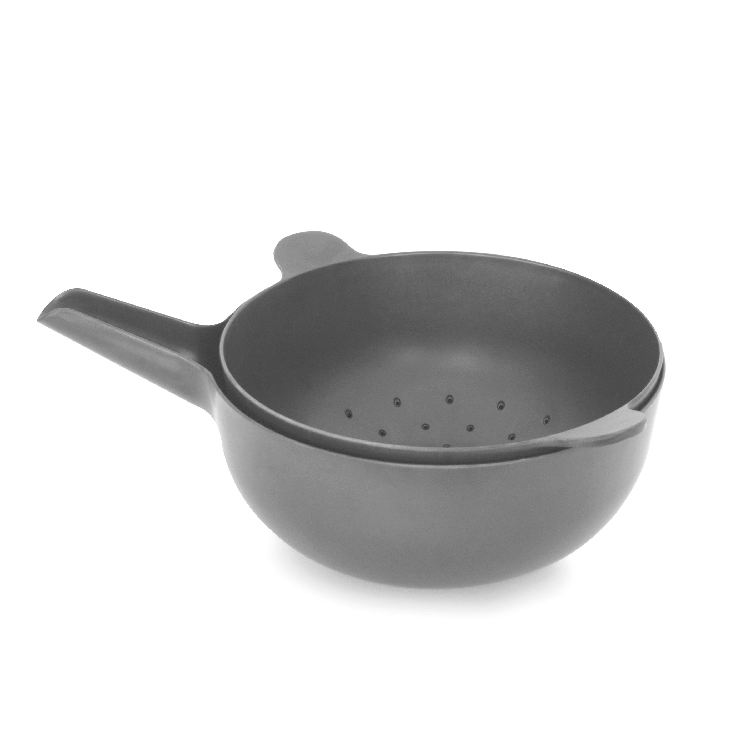 Large Mixing Bowl and Colander Set - Smoke