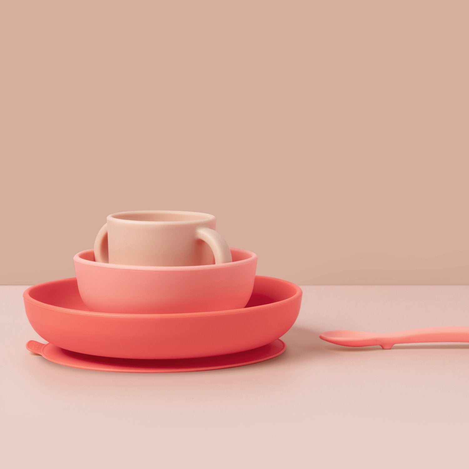 Silicone Baby Meal Set #color_Coral
