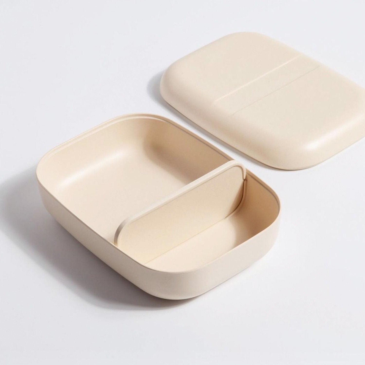 Rectangular Bento Lunch Box - Off White