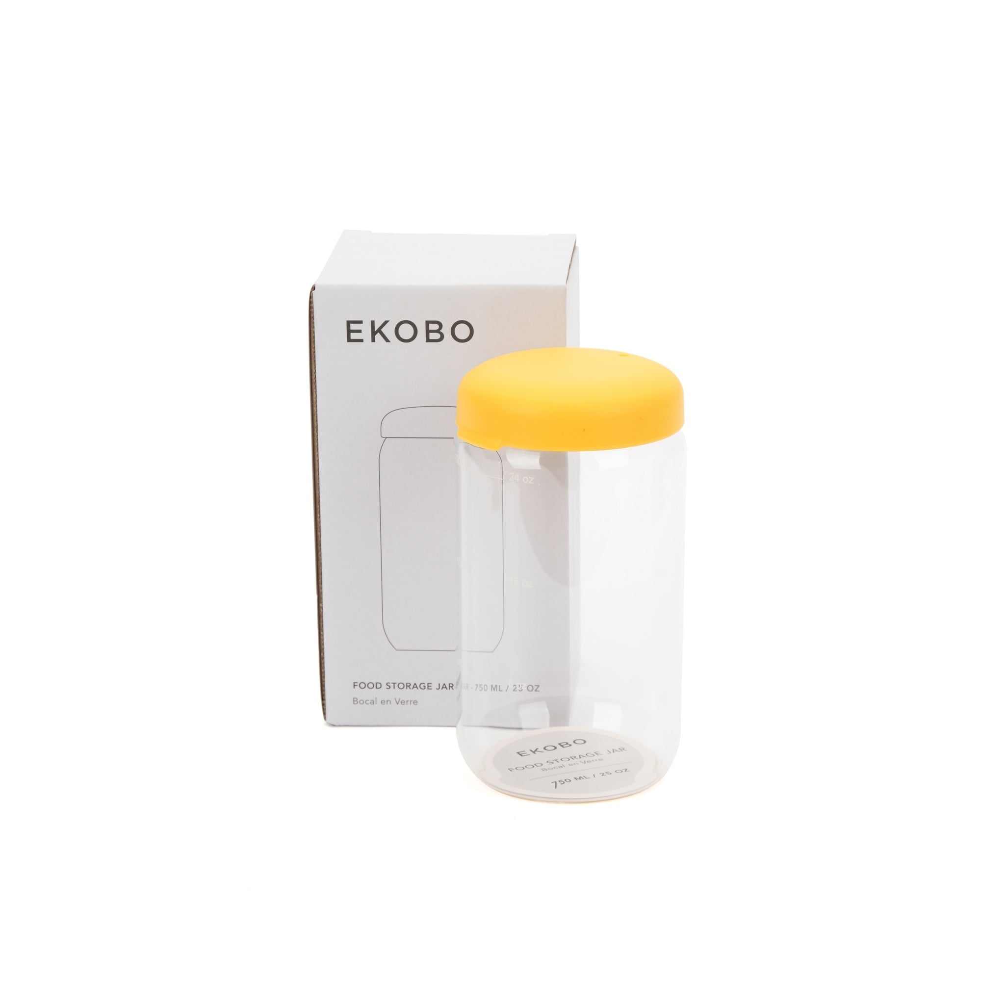 Food Storage Jar in Borosilicate Glass - 25 oz #color_Mimosa