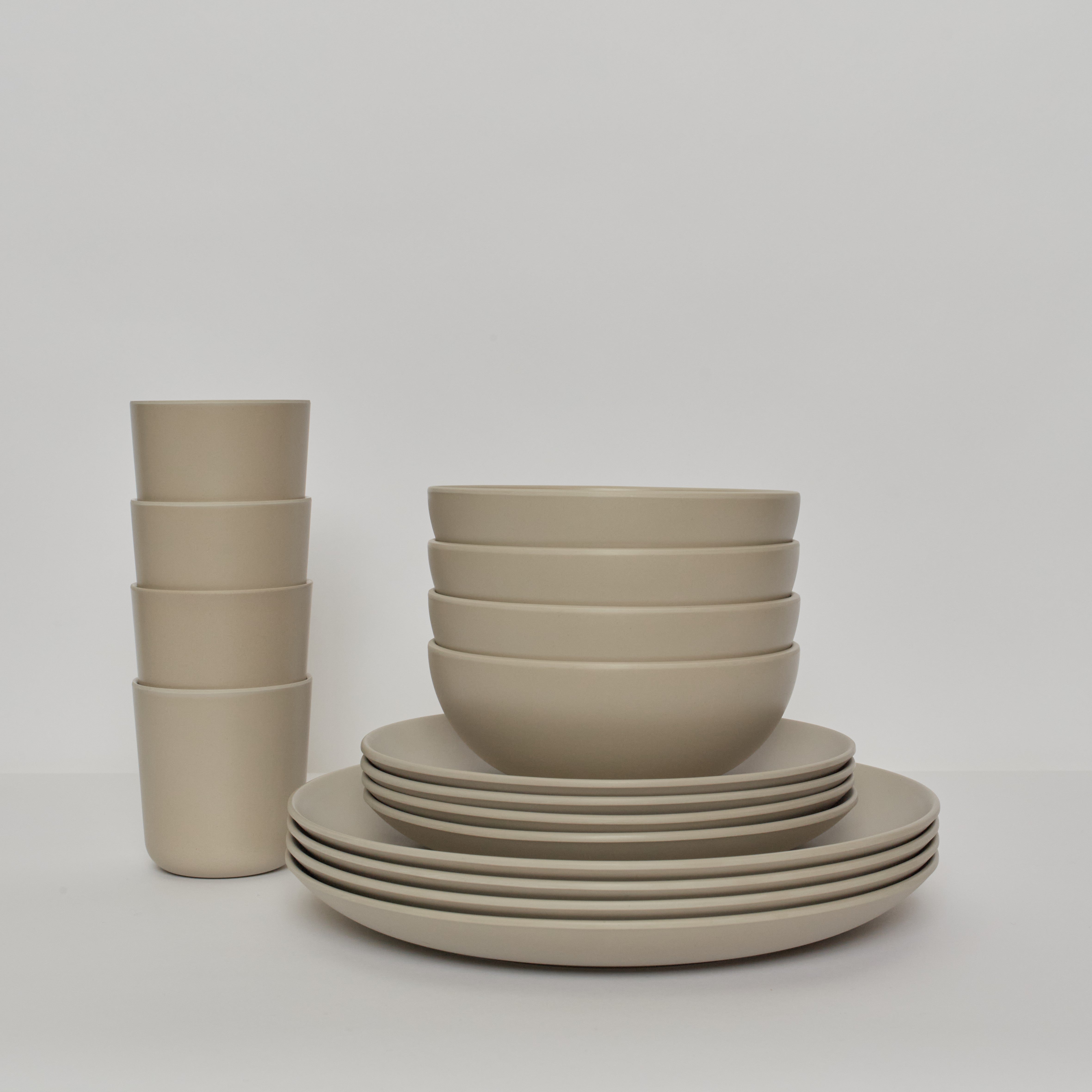 Dining Essentials 12 Piece Round Set - Stone
