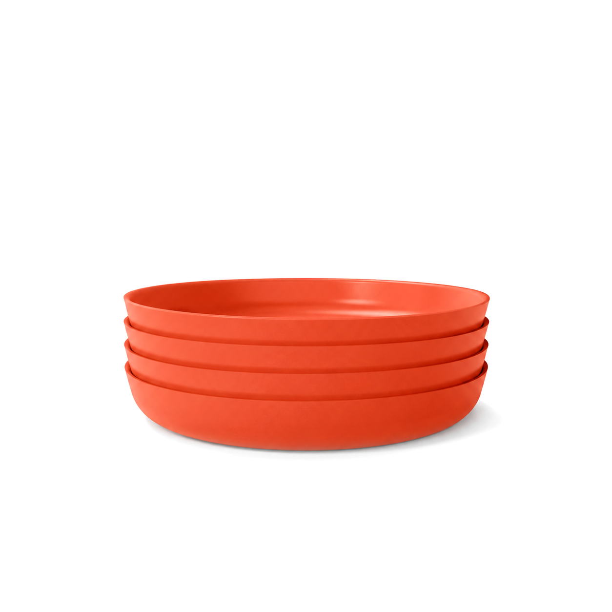Kids Plate - Set of 4 #color_Persimmon