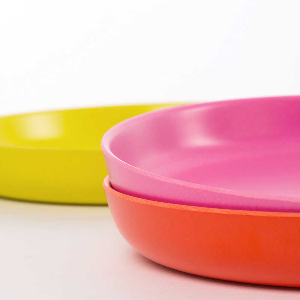 Kids Plate - Set of 4 #color_Lime
