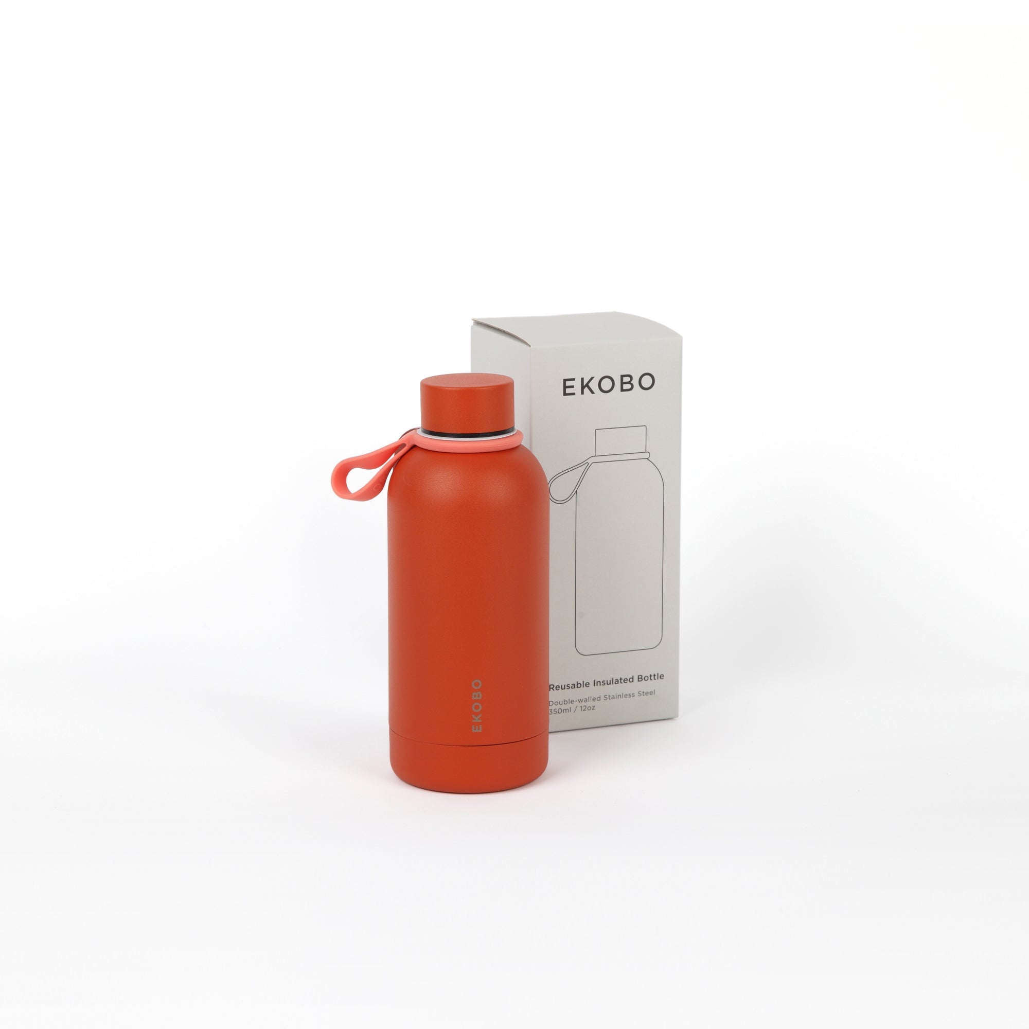Insulated Reusable Bottle - 12 oz #color_Brick