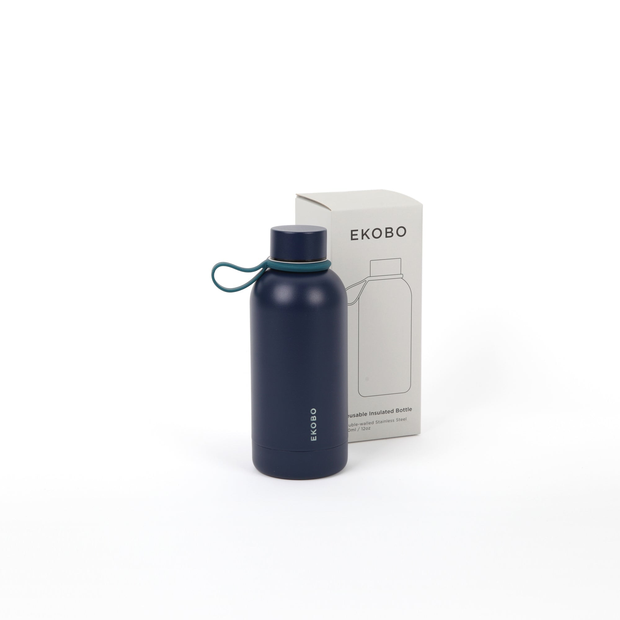 Insulated Reusable Bottle - 12 oz #color_Midnight Blue