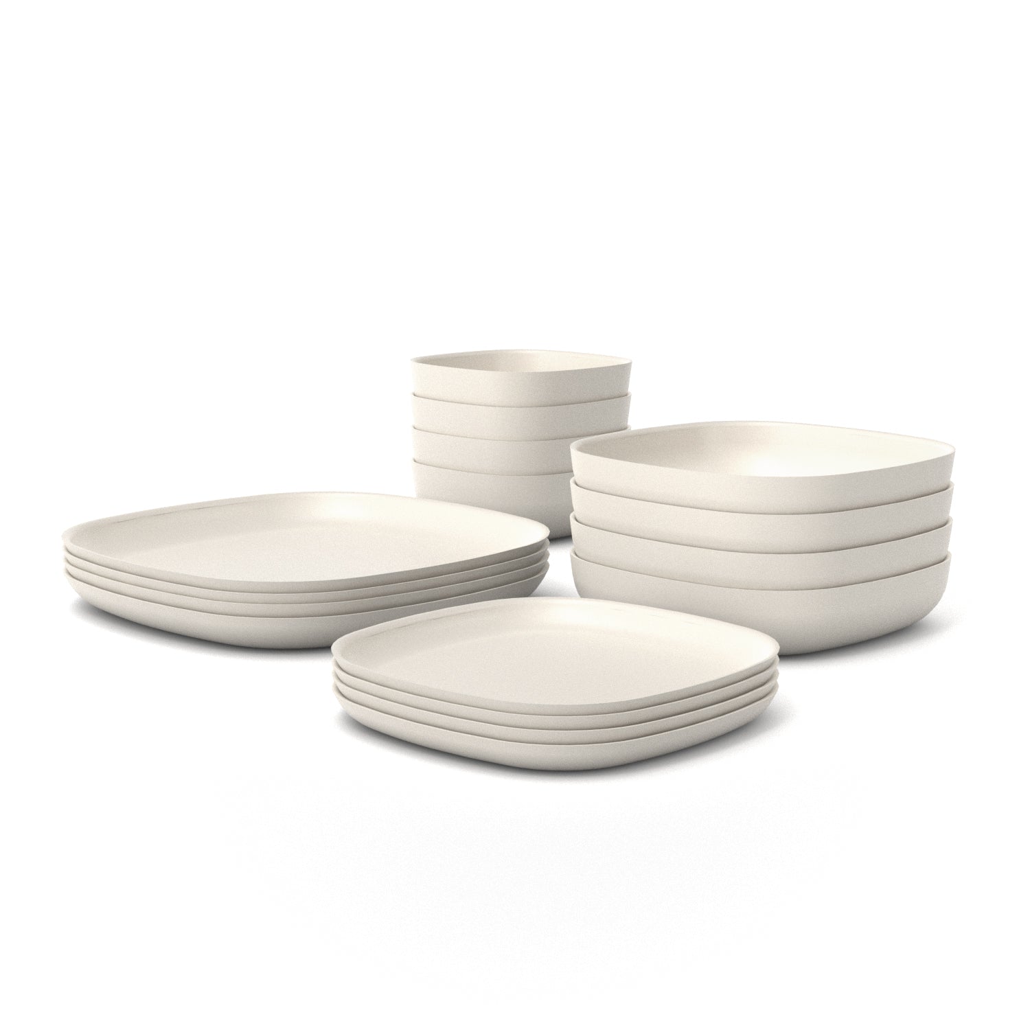 Dining Essentials 16 Piece Set #color_Off-White