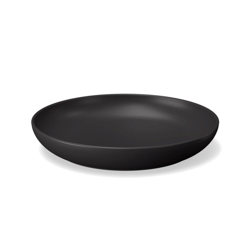 Round Deep Plate - Set of 4 #color_Black