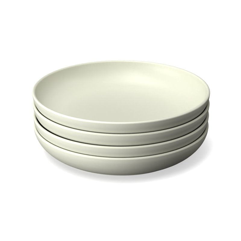 Round Deep Plate - Set of 4 #color_Off-White