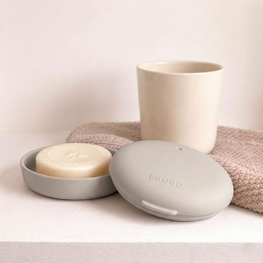 Oval Travel Soap Box - Stone