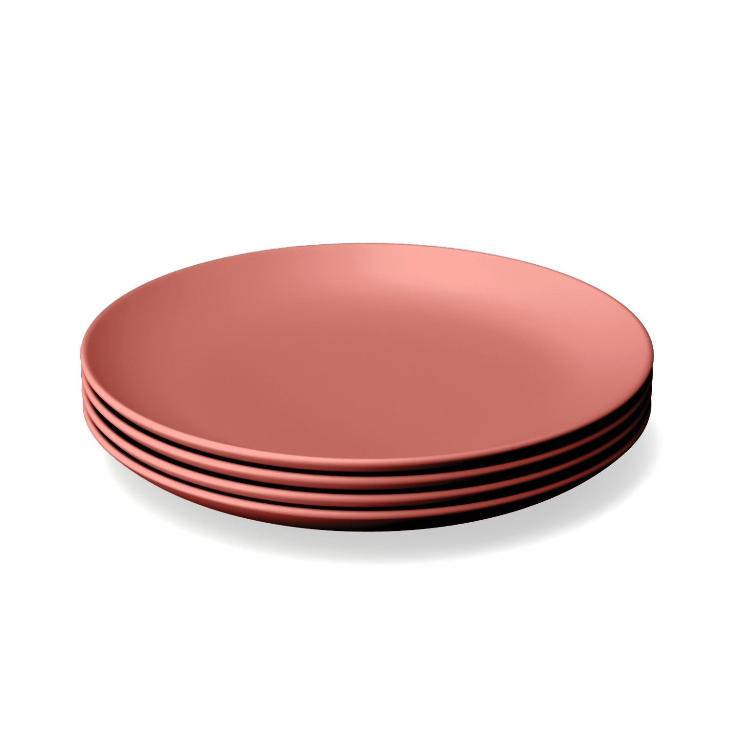 Round Medium Plate - Set of 4 #color_Terracotta