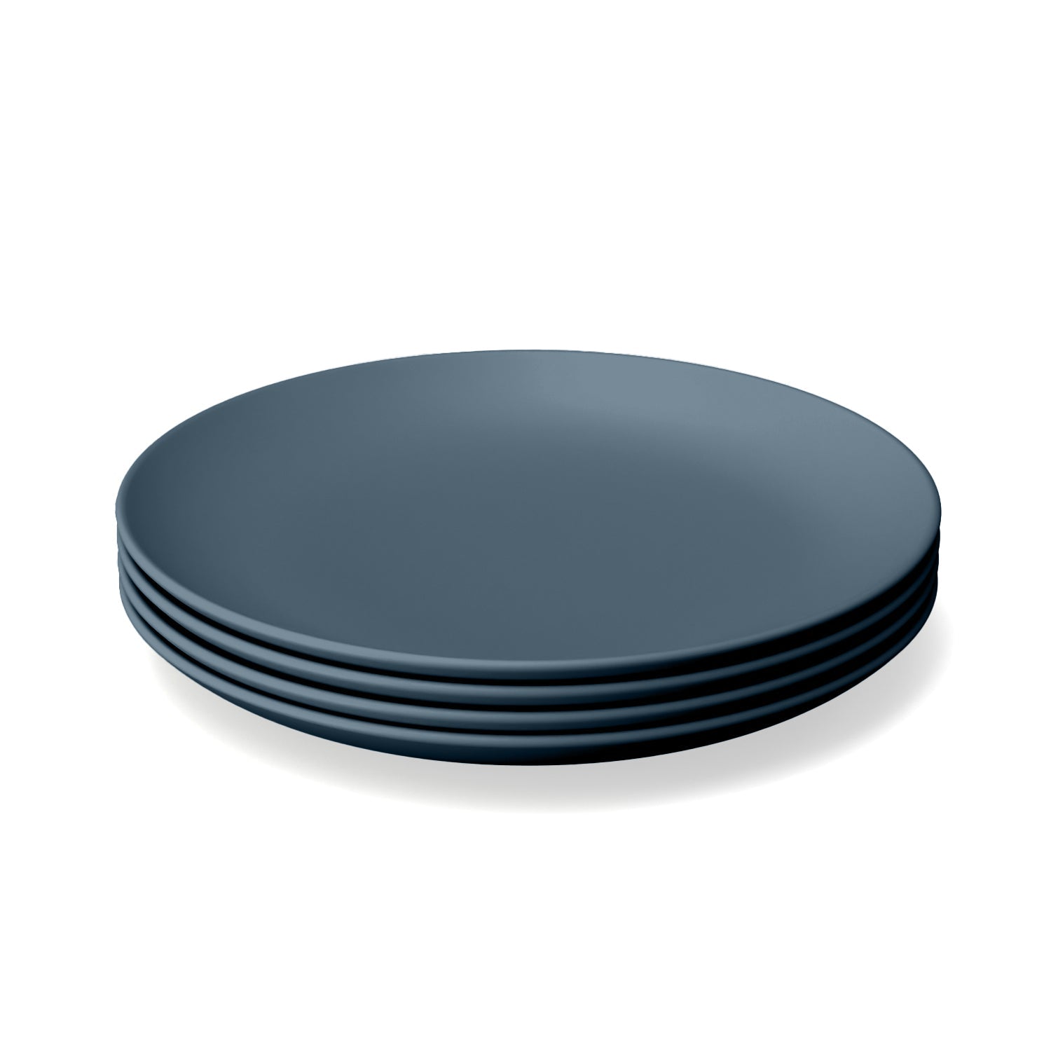 Round Medium Plate - Set of 4 #color_Storm