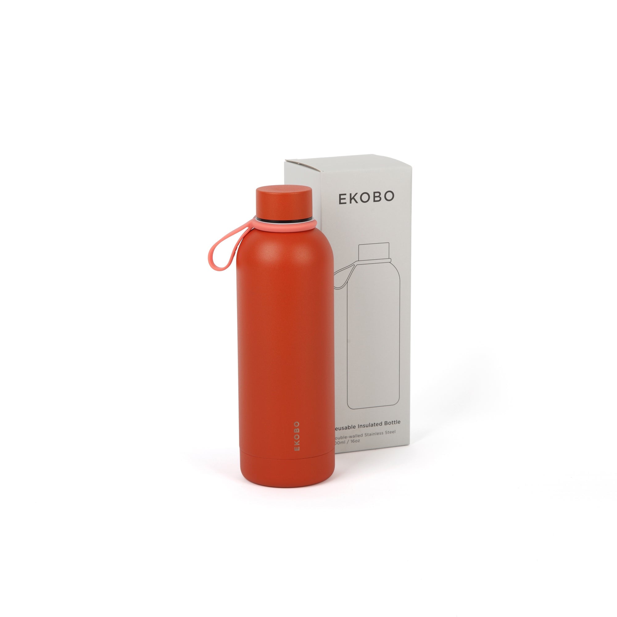 Insulated Reusable Bottle - 16 oz #color_Brick