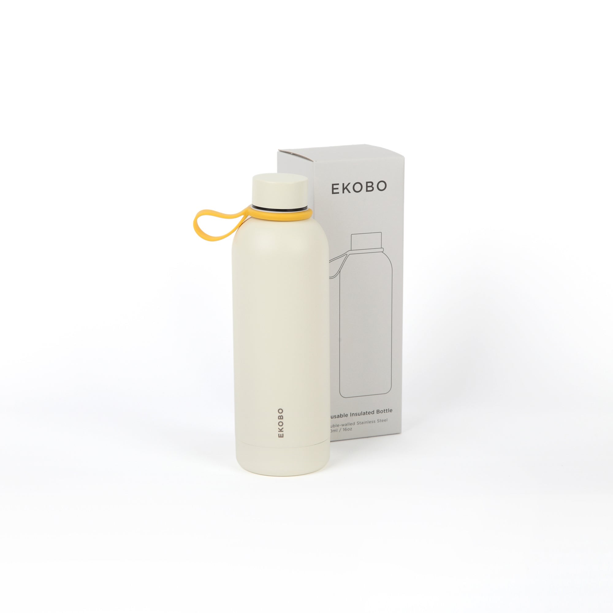 Insulated Reusable Bottle - 16 oz #color_Ivory