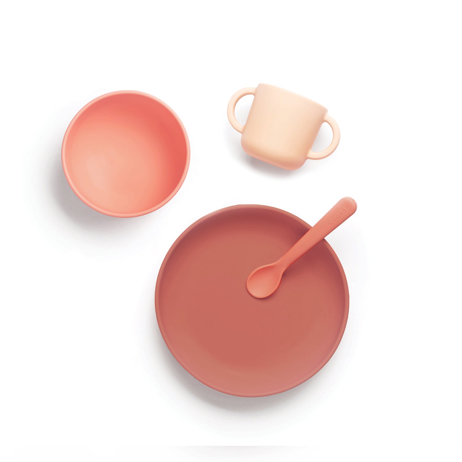 Silicone Baby Meal Set #color_Coral