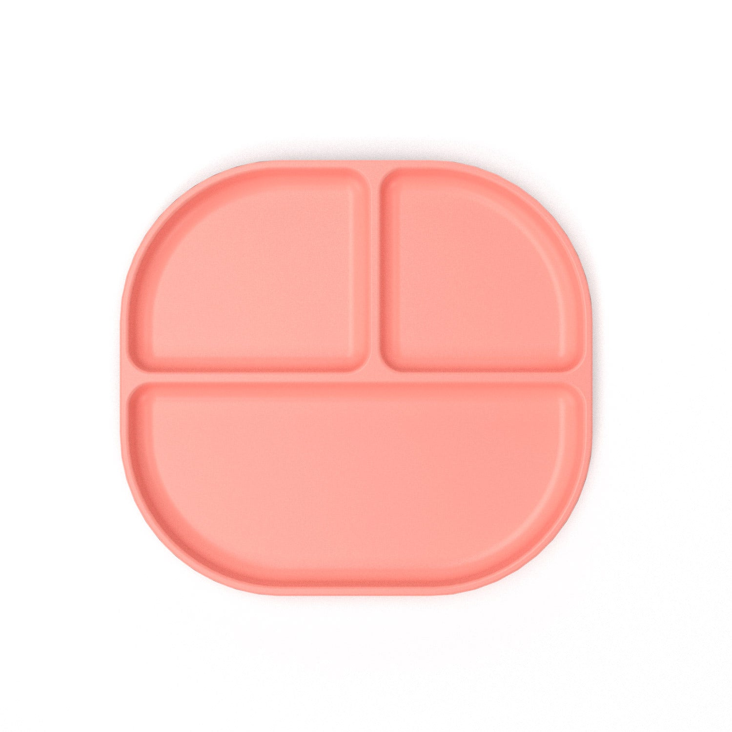 Divided Plate with rim - Set of 2 #color_Coral