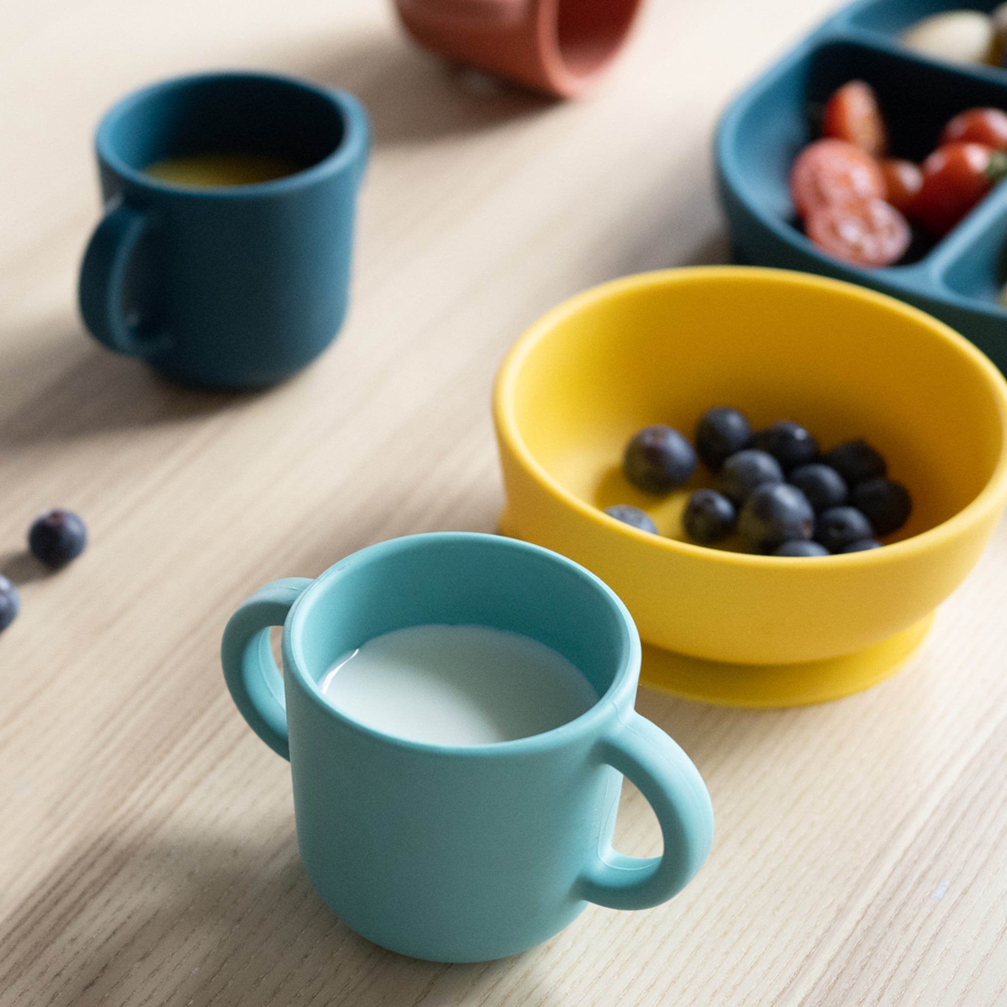 Silicone Training Cup Set #color_Blue Abyss / Lagoon