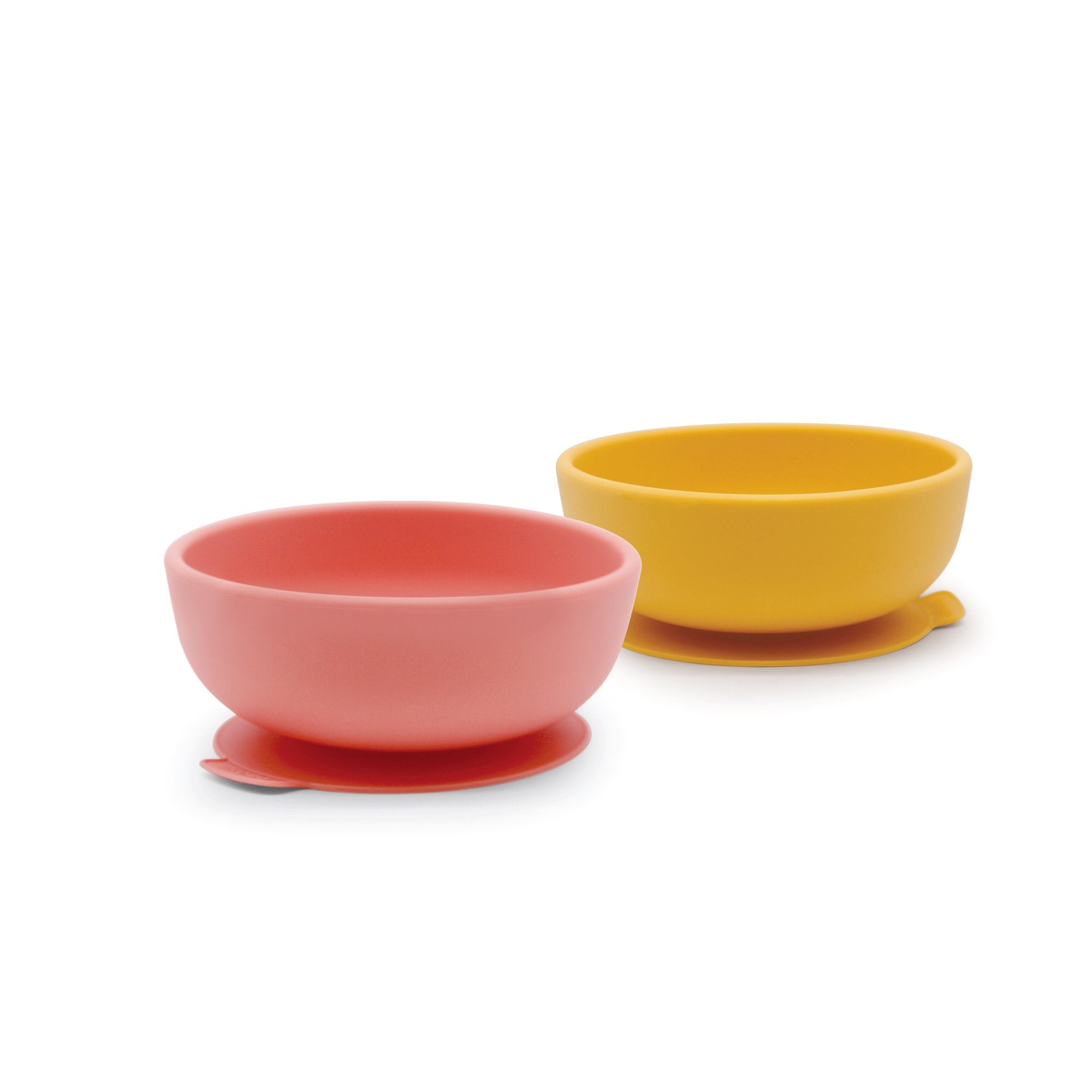 Silicone Suction Baby Bowl Set #color_Coral / Mimosa