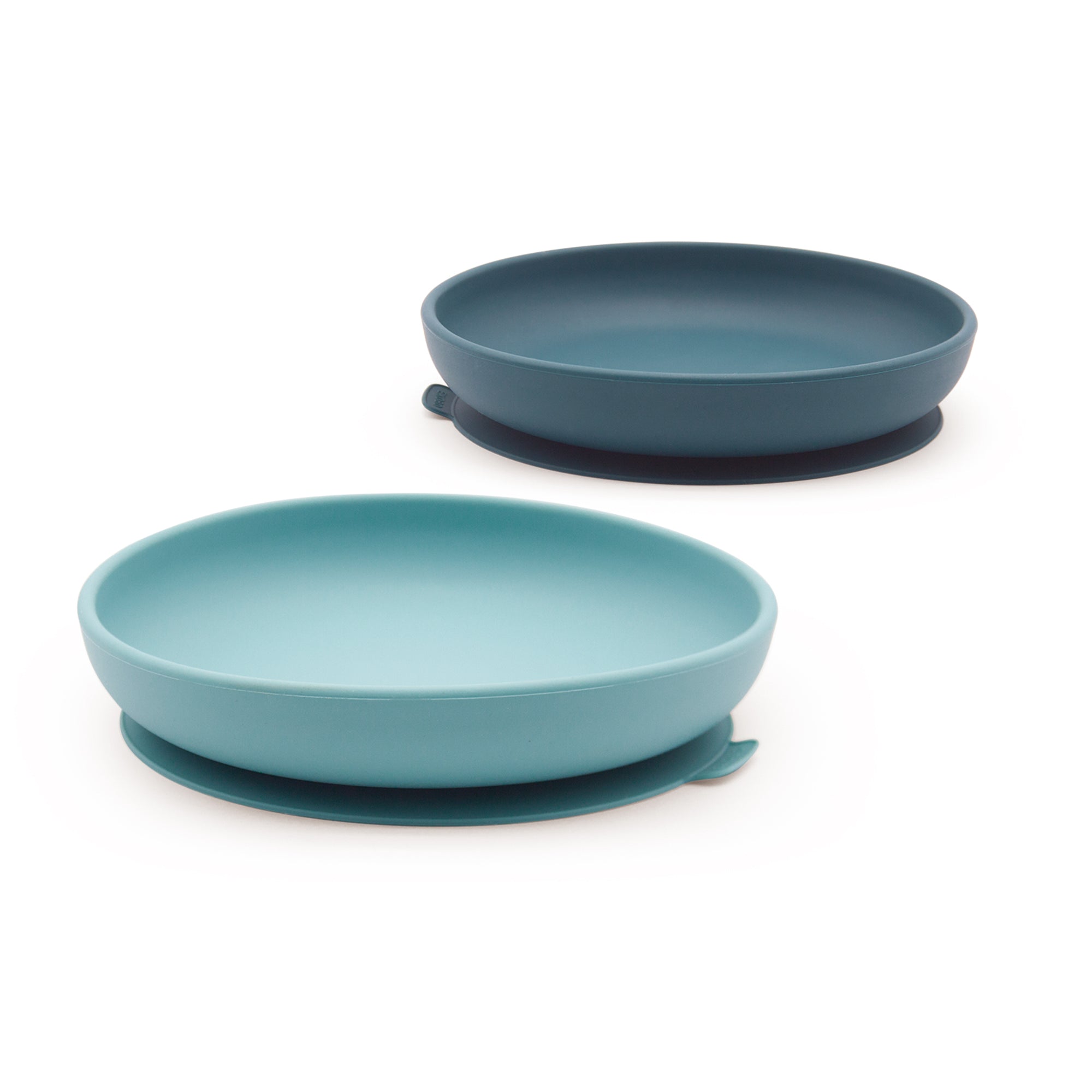 Silicone Suction Baby Plate Set #color_Blue Abyss / Lagoon