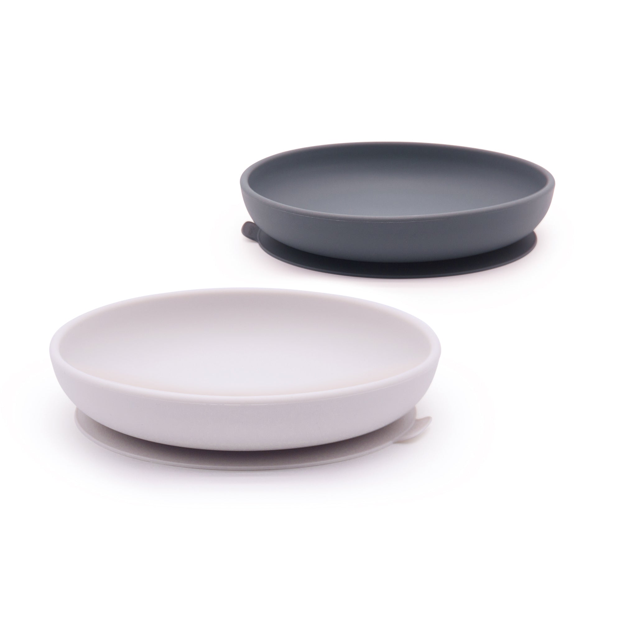 Silicone Suction Baby Plate Set #color_Cloud-Storm