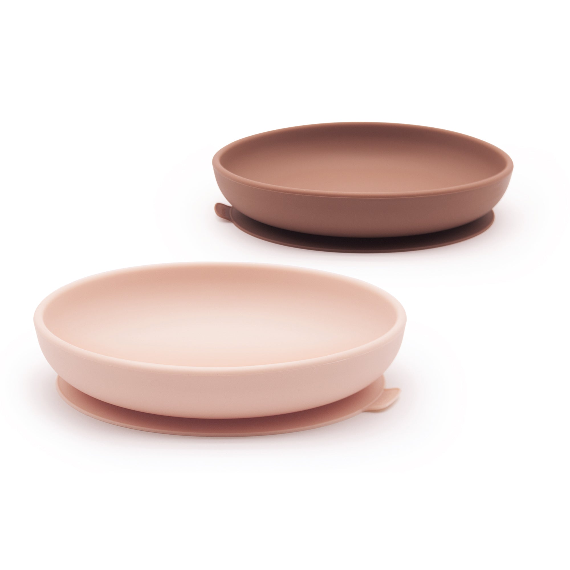 Silicone Suction Baby Plate Set #color_Blush / Terracotta