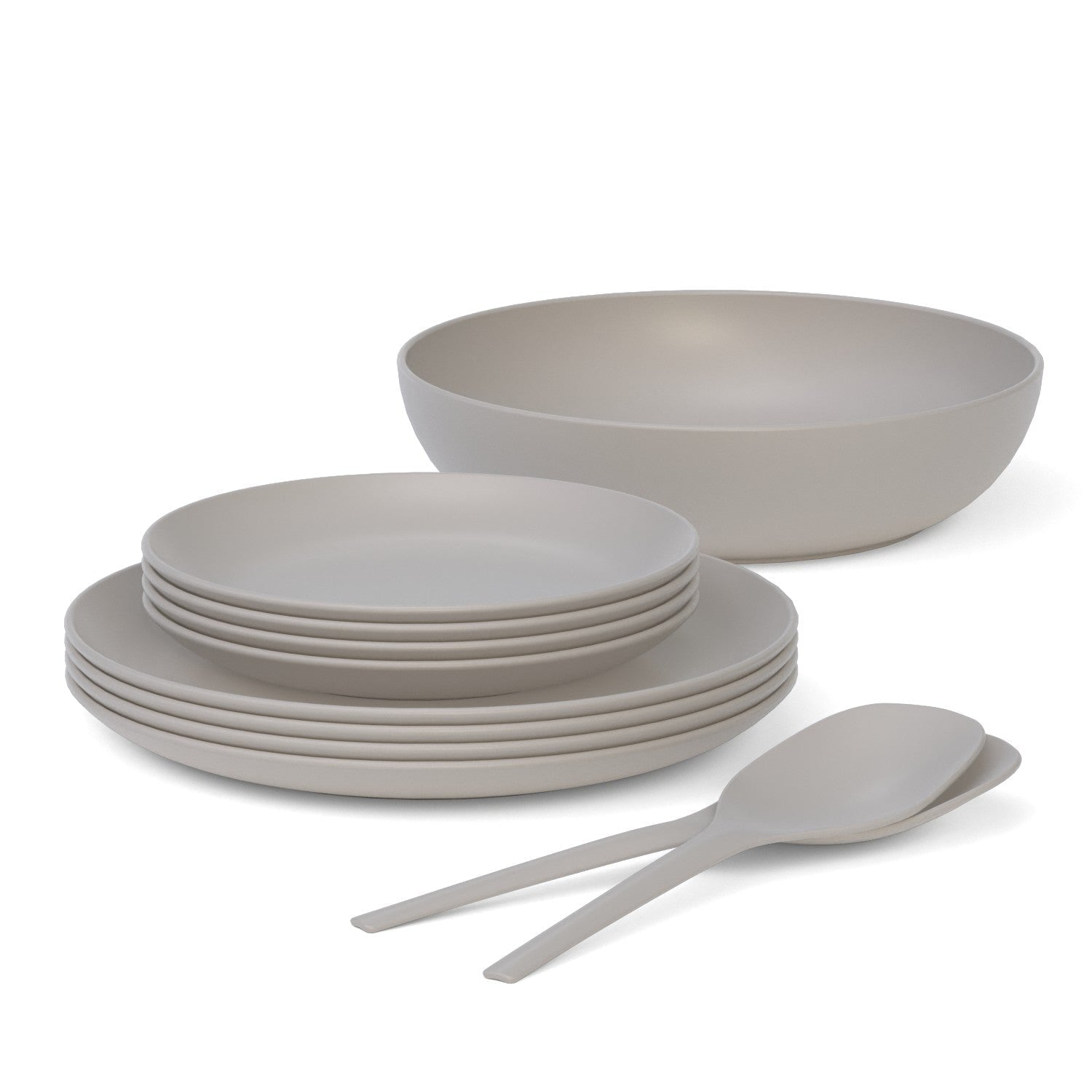 Round Dinner Plate - Set of 4 #color_Stone