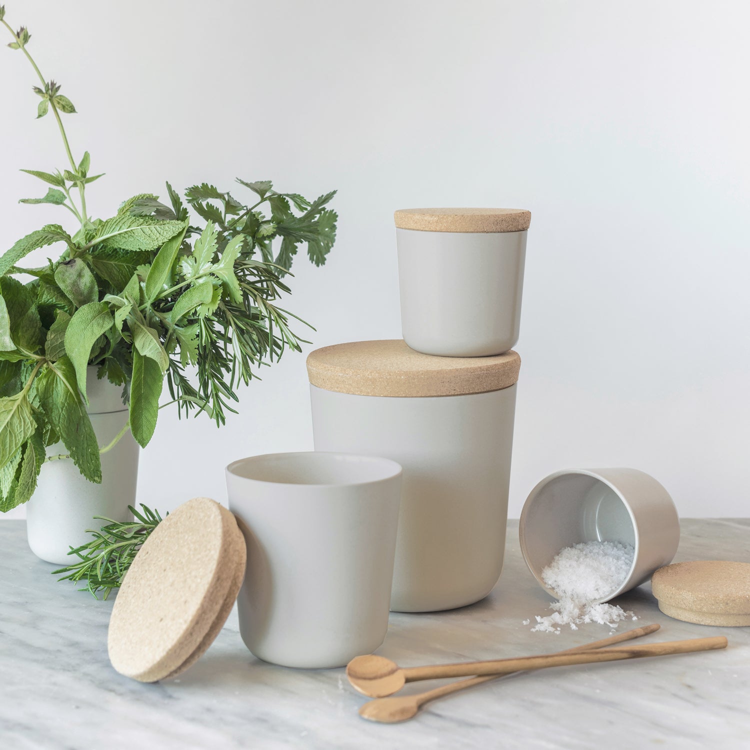 Duo Storage Jar XL & XXL - Stone