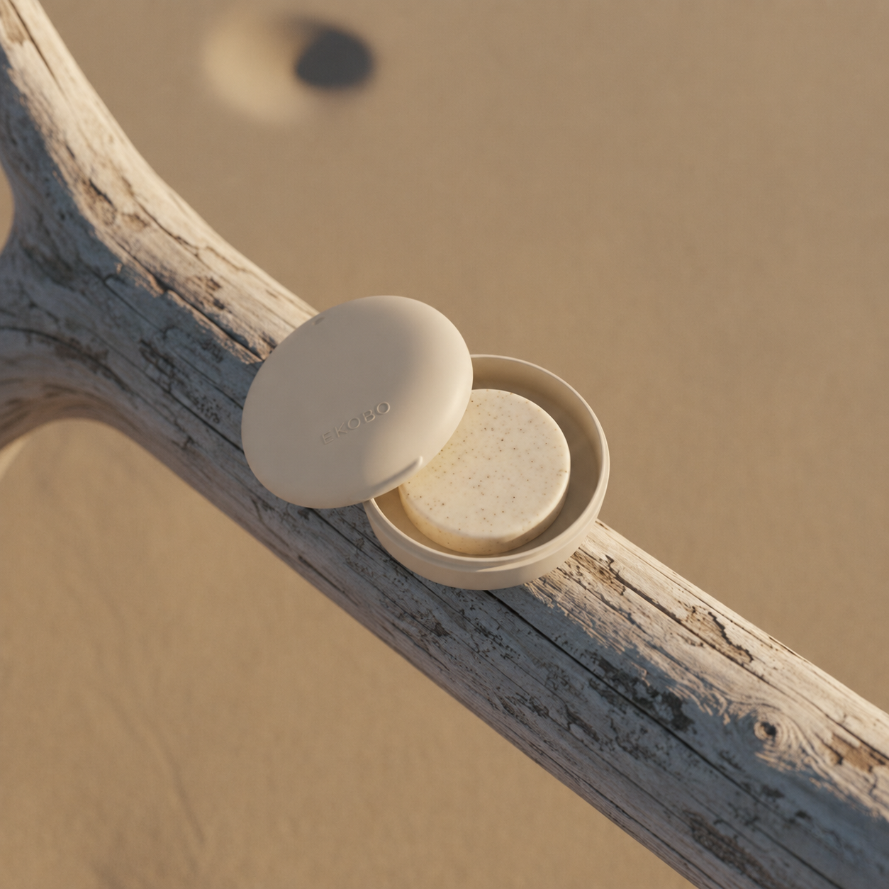 Round Travel Soap Box #color_Sand