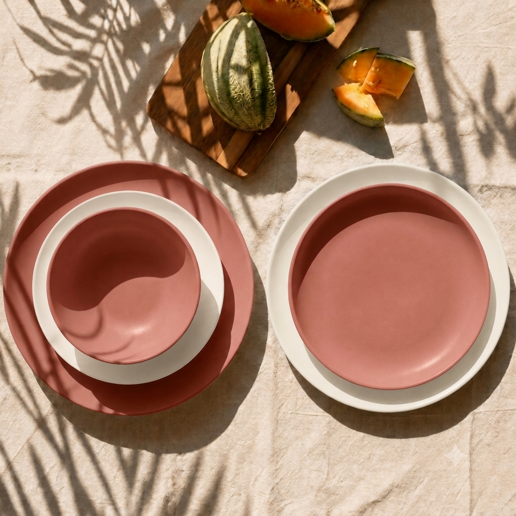 Round Deep Plate - Terracotta - Set of 4