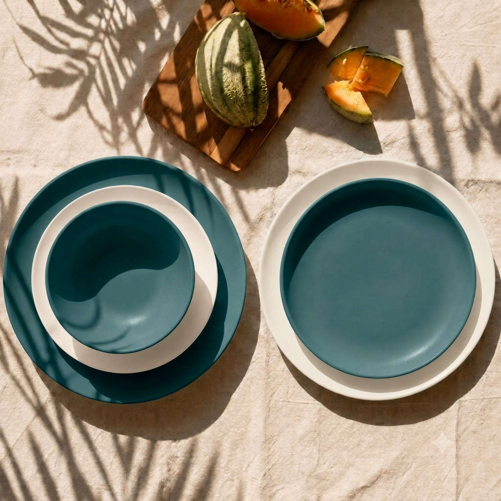 Round Deep Plate - Blue Abyss - Set of 4