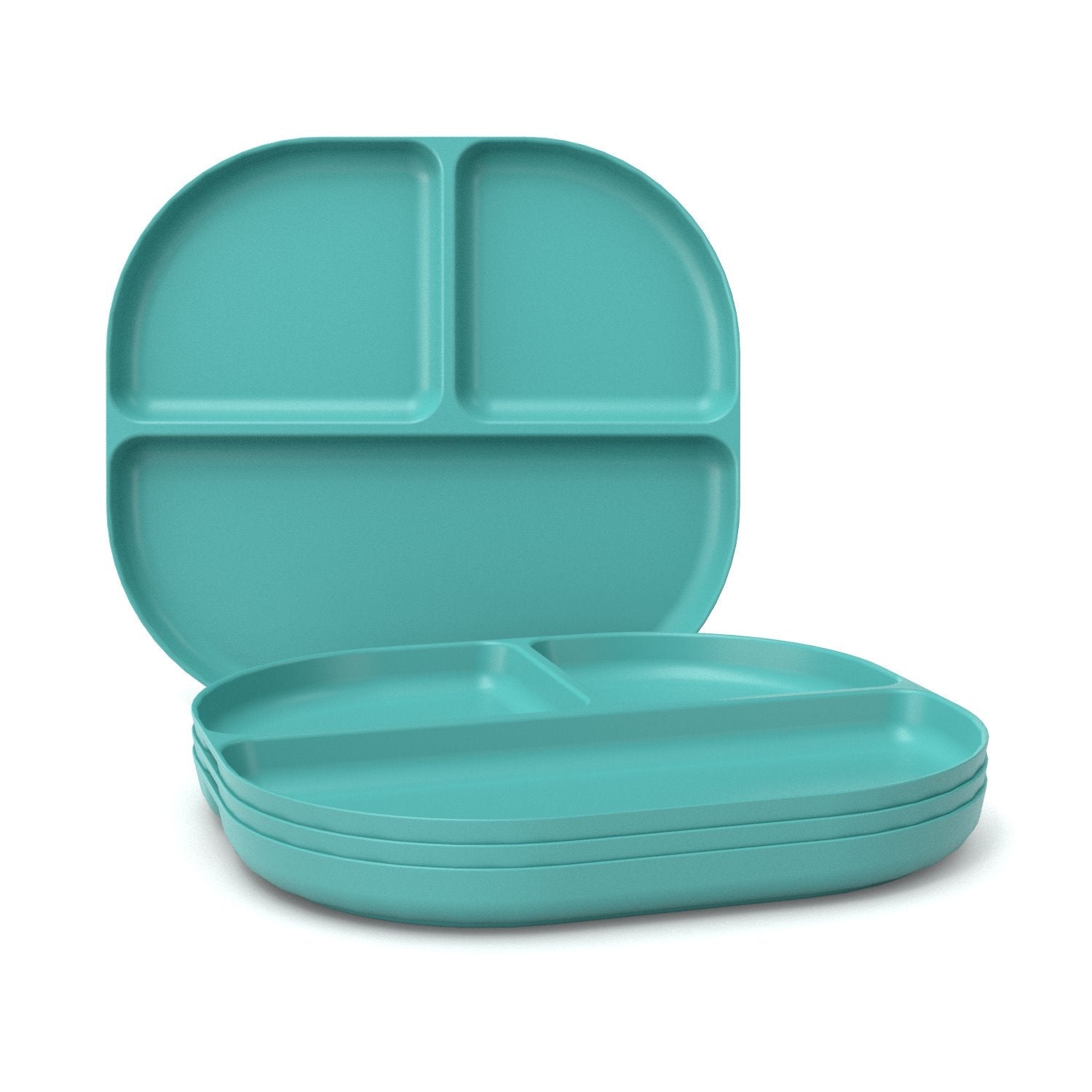 Divided Plate with rim - Set of 2 #color_Lagoon