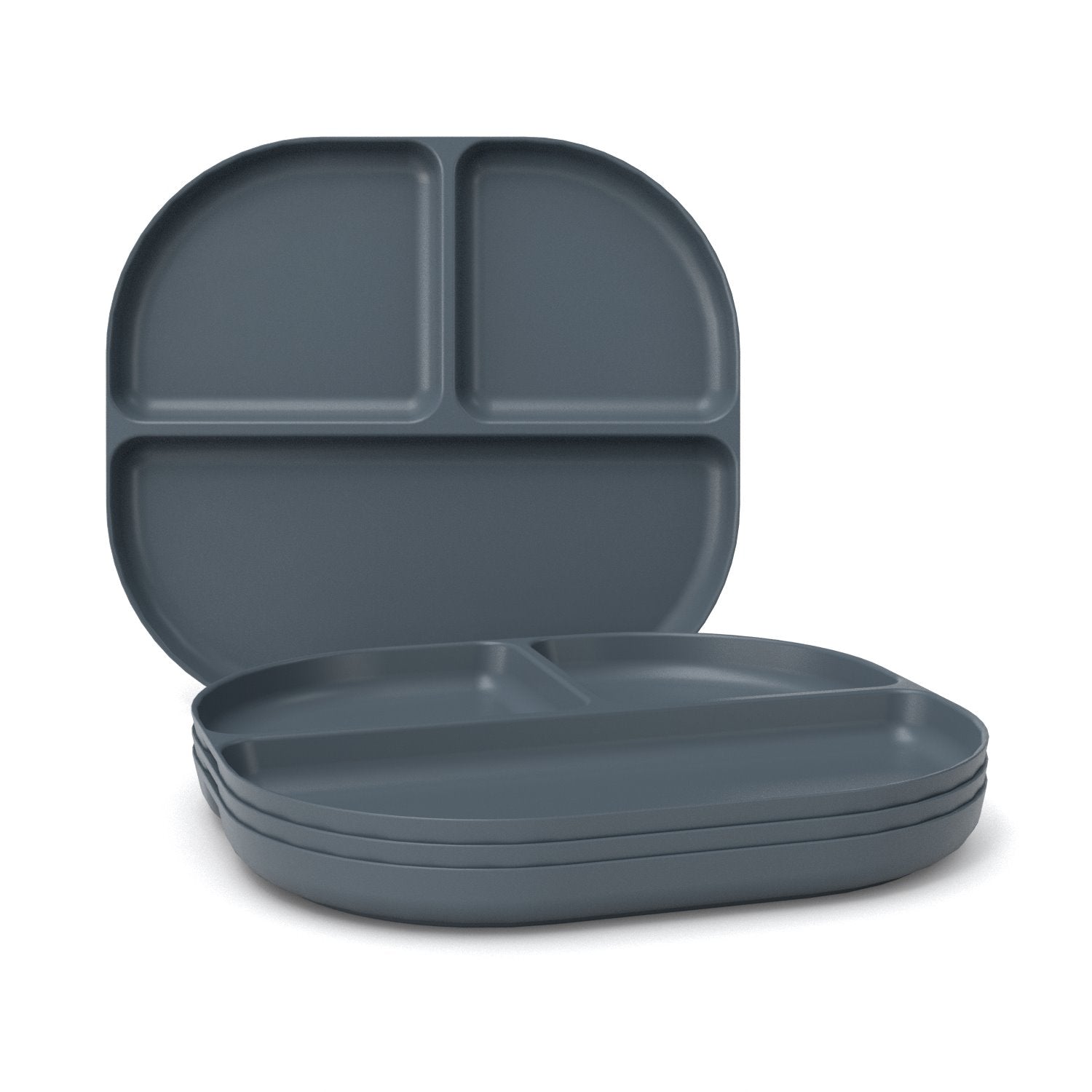 Divided Plate with rim - Set of 2 #color_Storm