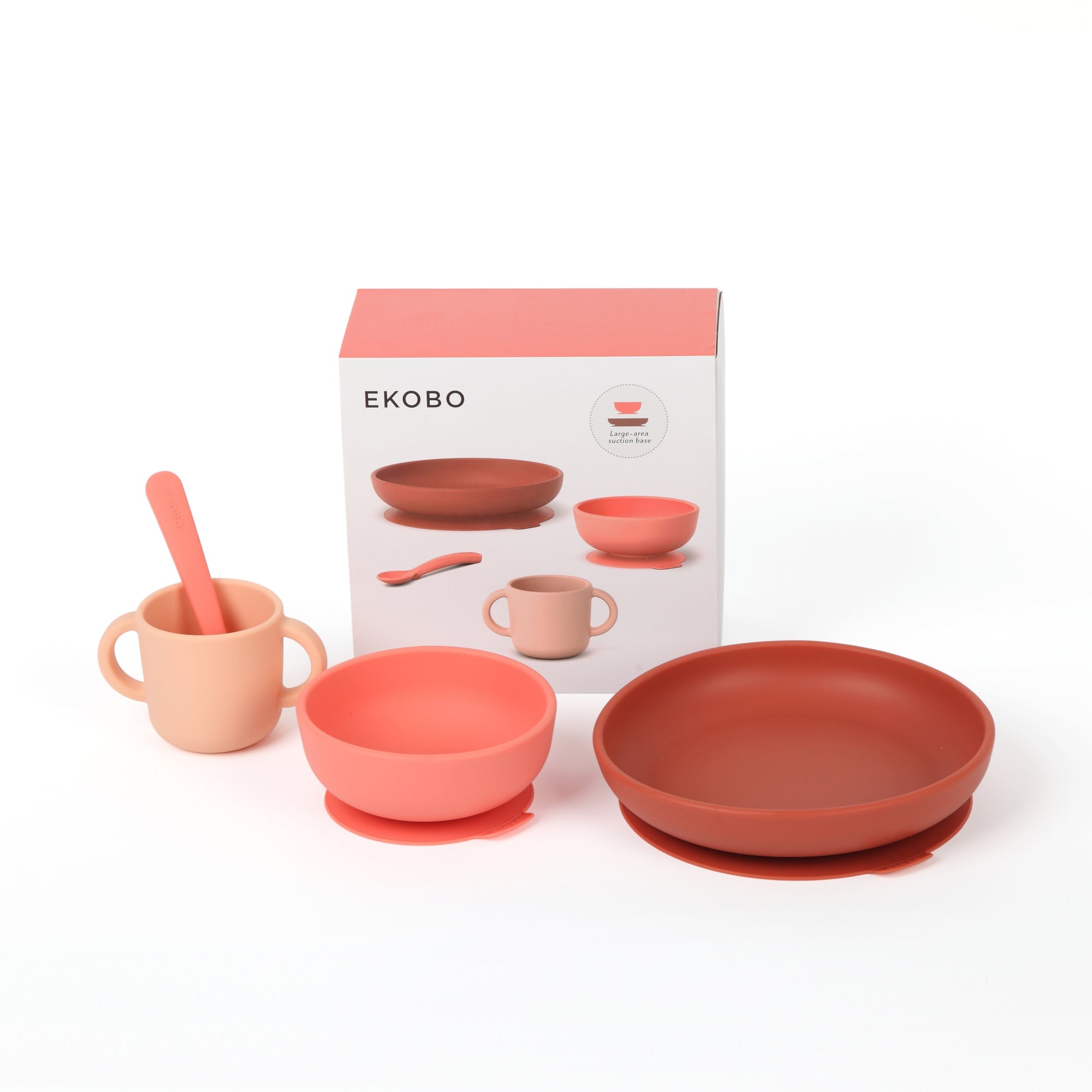 Silicone Baby Meal Set #color_Coral