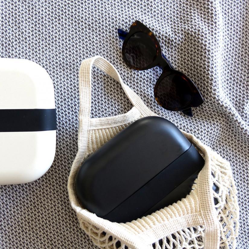 Square Bento Lunch Box #color_Black