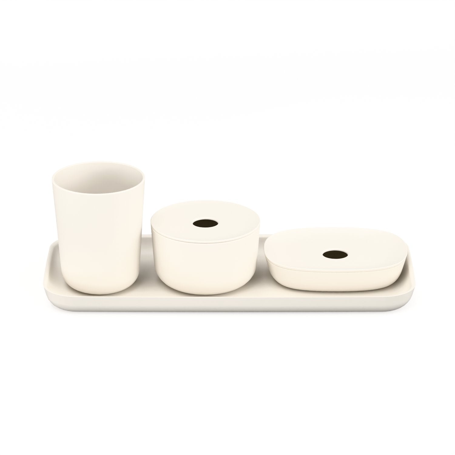 4-Piece Bathroom Counter Set #color_Off White