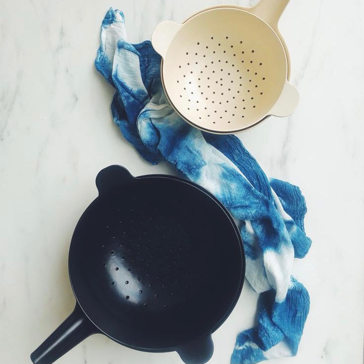Large Mixing Bowl and Colander Set #color_Black