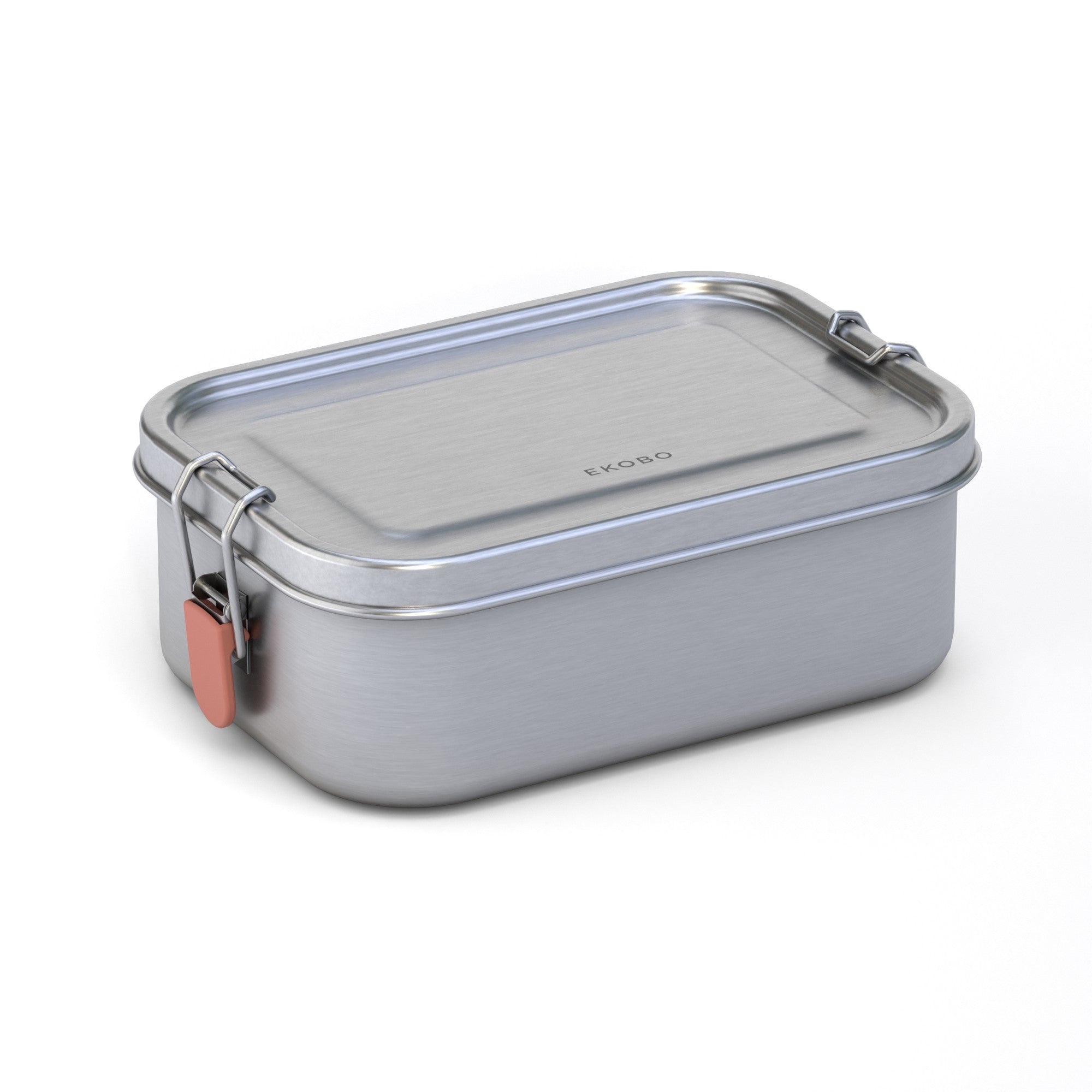 Stainless Steel Lunch Box with heat safe insert #color_Terracotta