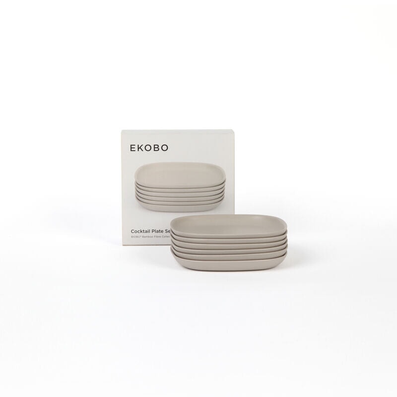 Cocktail Plate Set x 6 - Stone