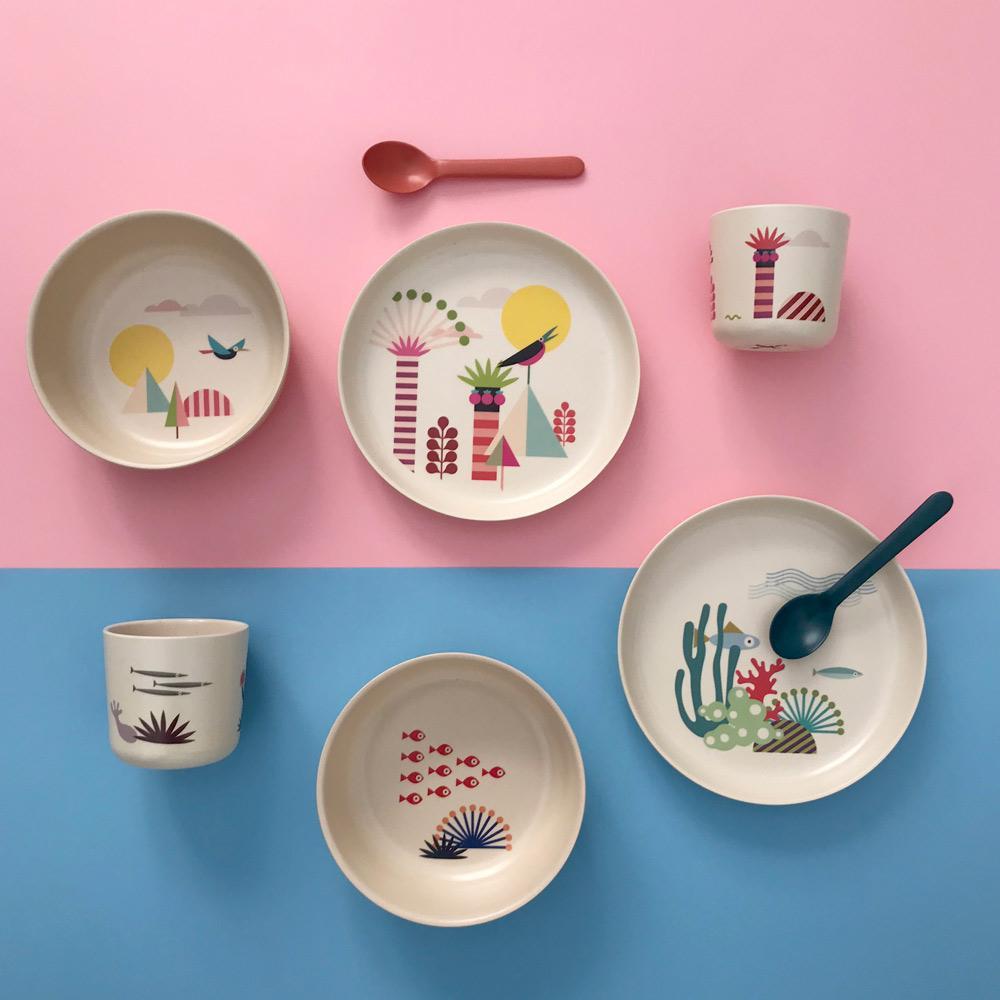 Illustrated Bamboo Kid Set #color_Trees