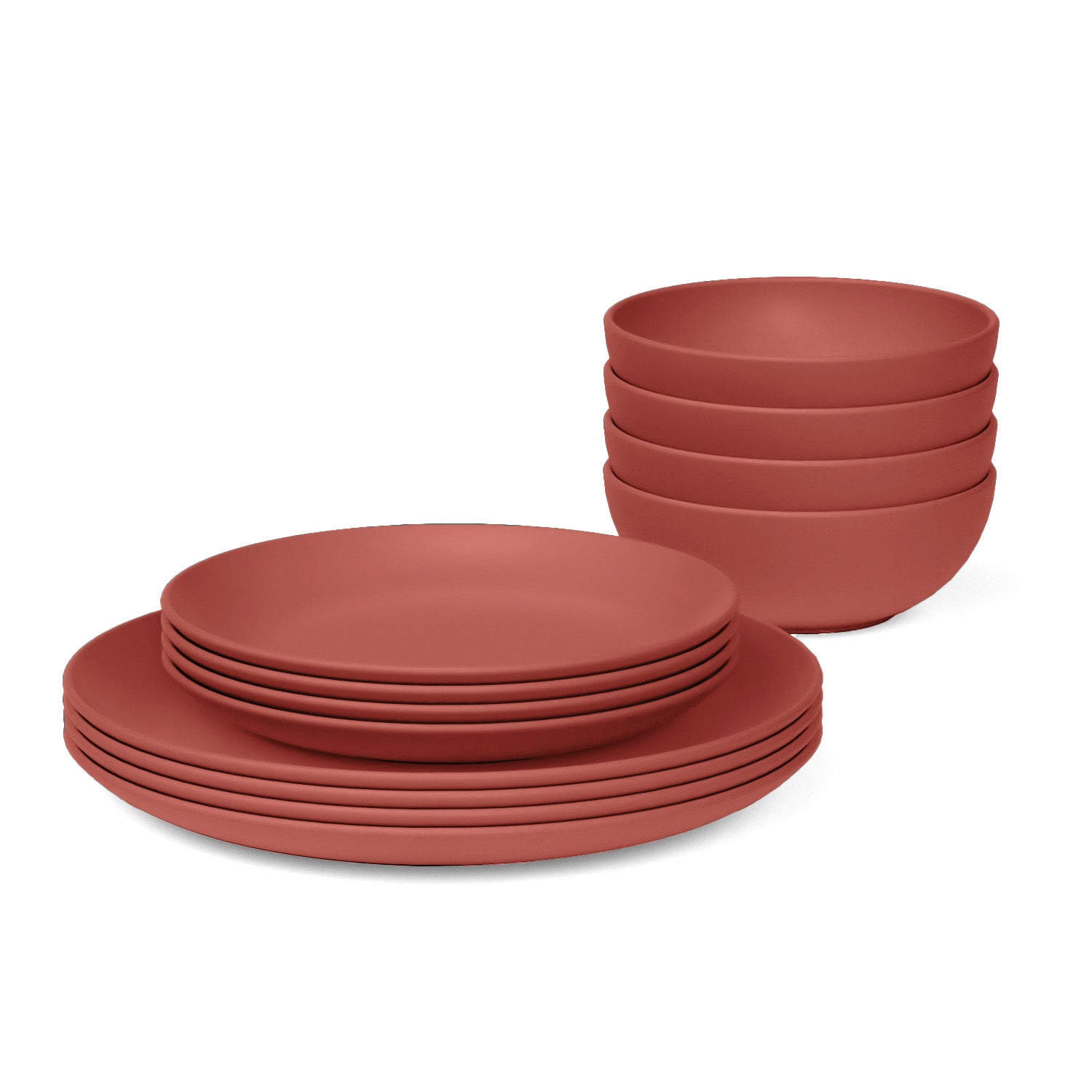 Dining Essentials - 12 Piece Round Set #color_Terracotta