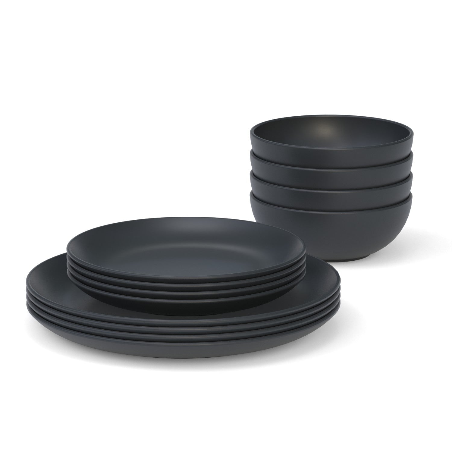 Dining Essentials - 12 Piece Round Set #color_Black