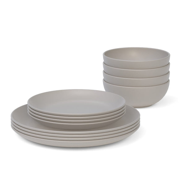 Dining Essentials 12 Piece Round Set - Stone