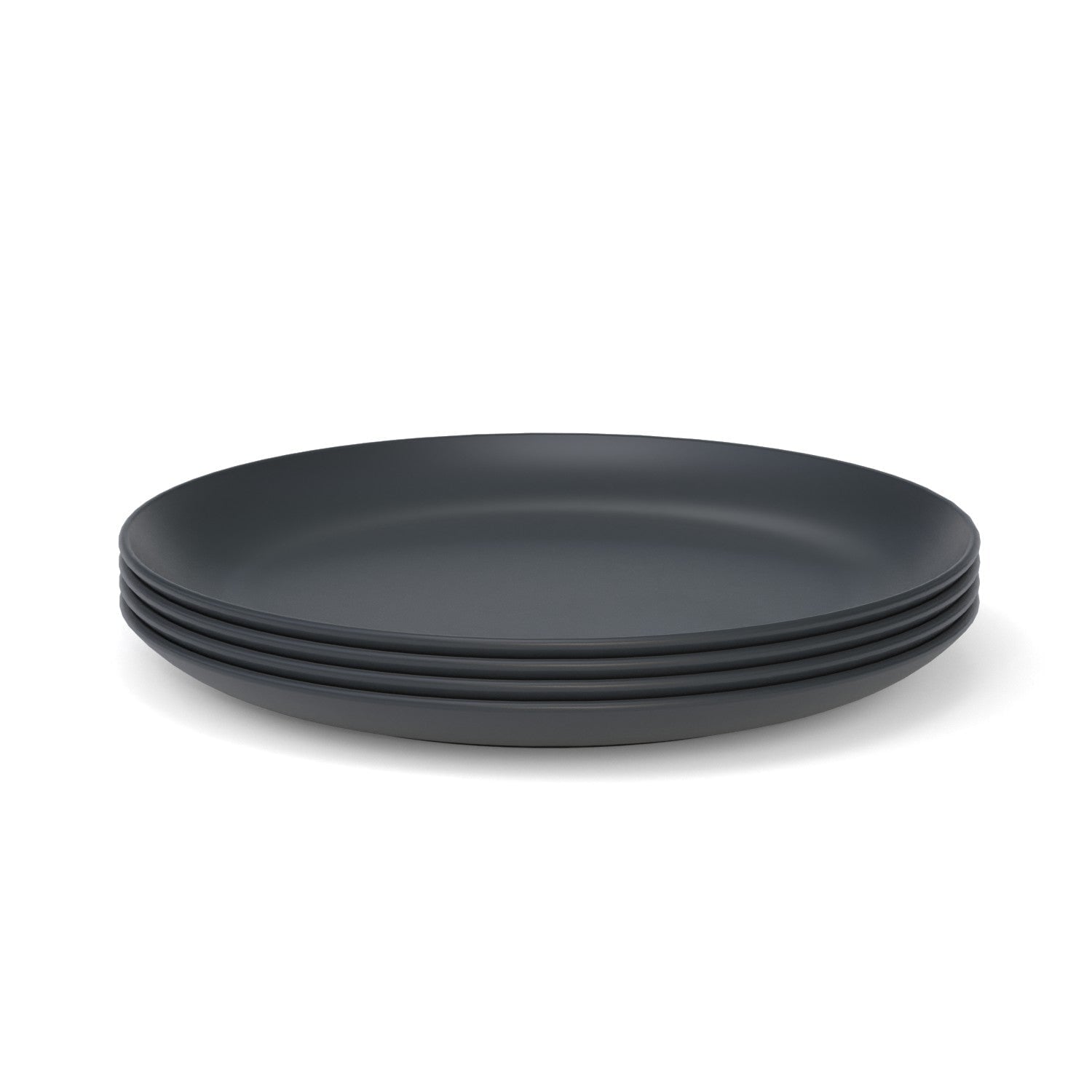 Round Dinner Plate - Set of 4 #color_Black