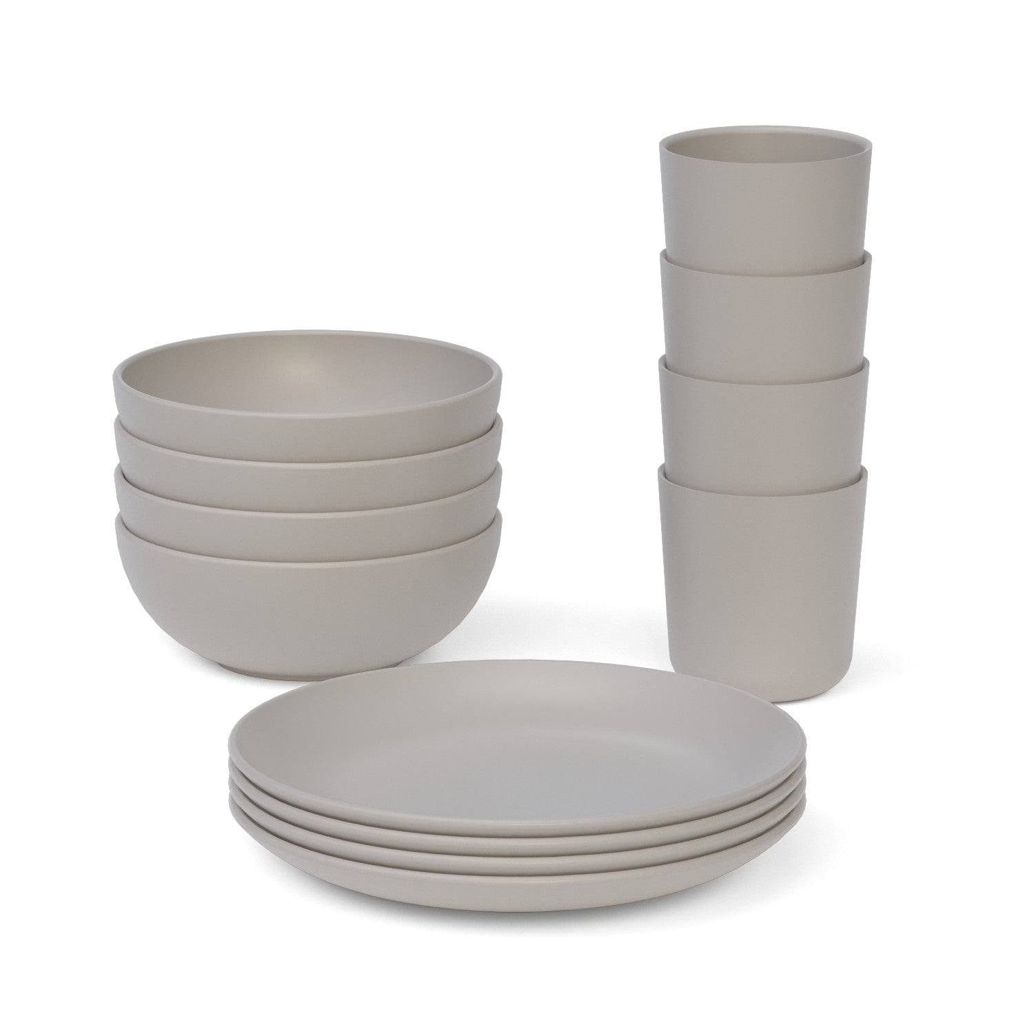 Round Cereal Bowl - Set of 4 #color_Black