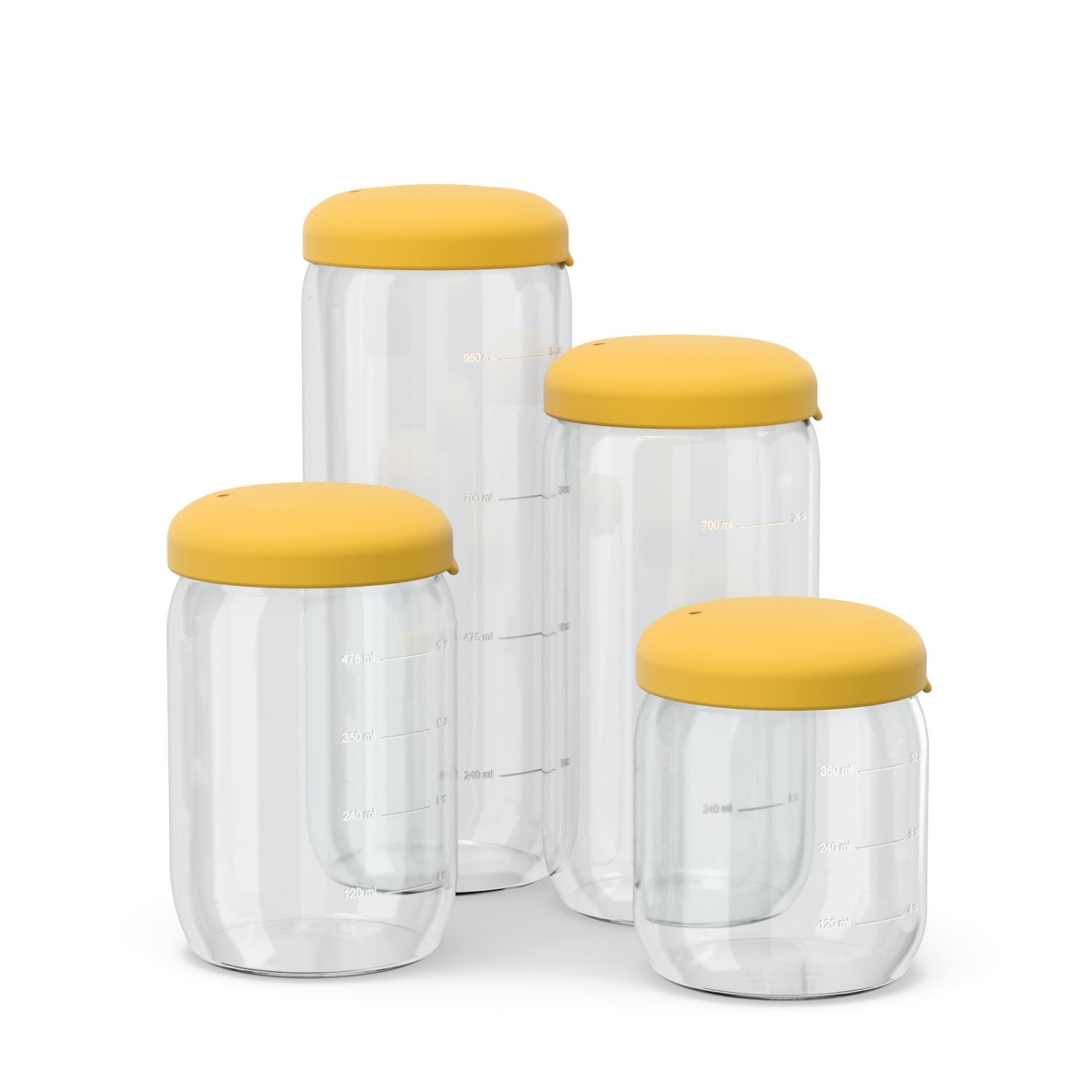 Food Storage Jar in Borosilicate Glass - 25 oz #color_Mimosa