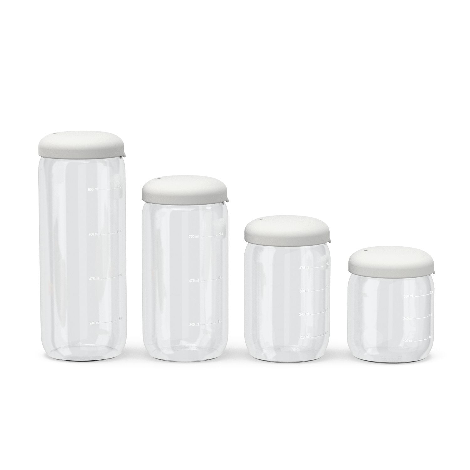 Food Storage Jar in Borosilicate Glass - 25 oz #color_Cloud