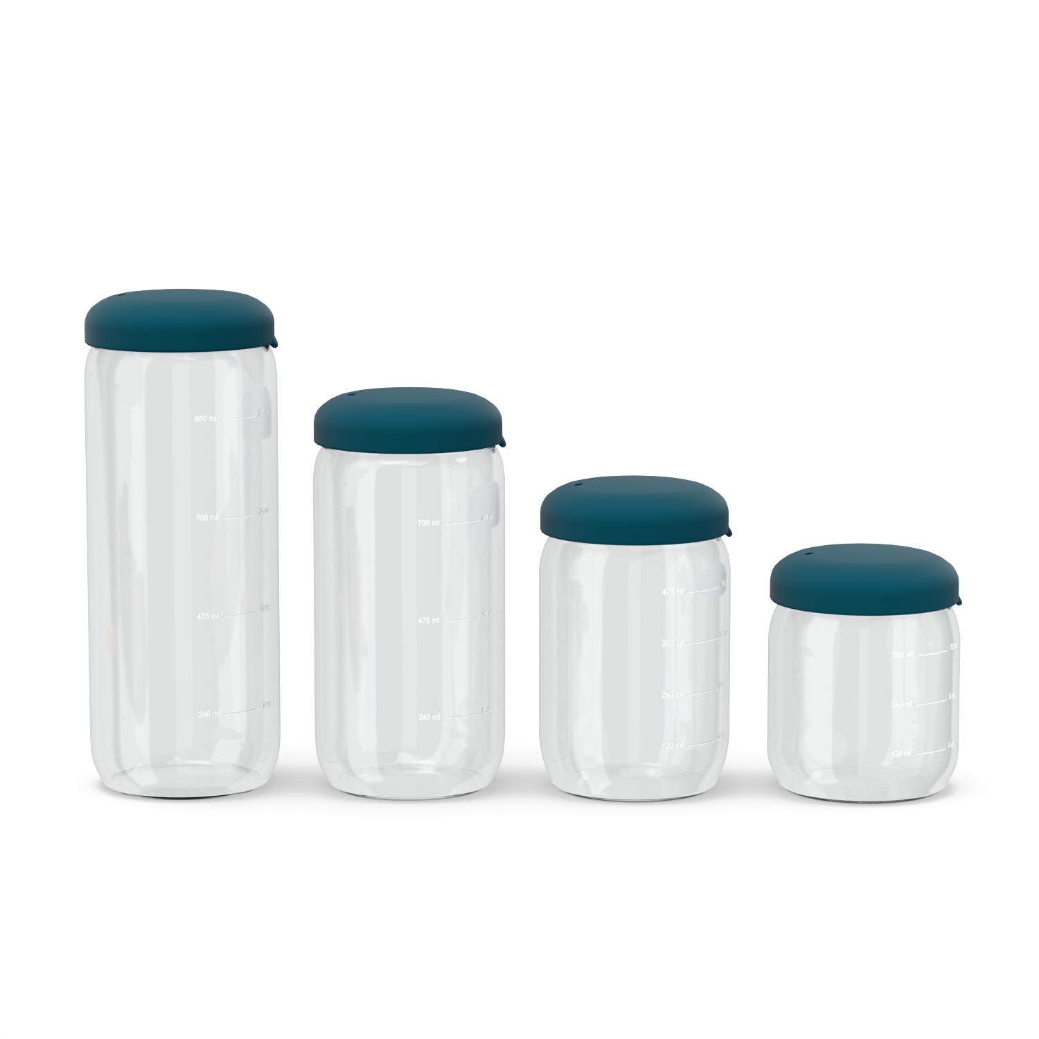 Food Storage Jar - Set of 4 #color_Blue Abyss