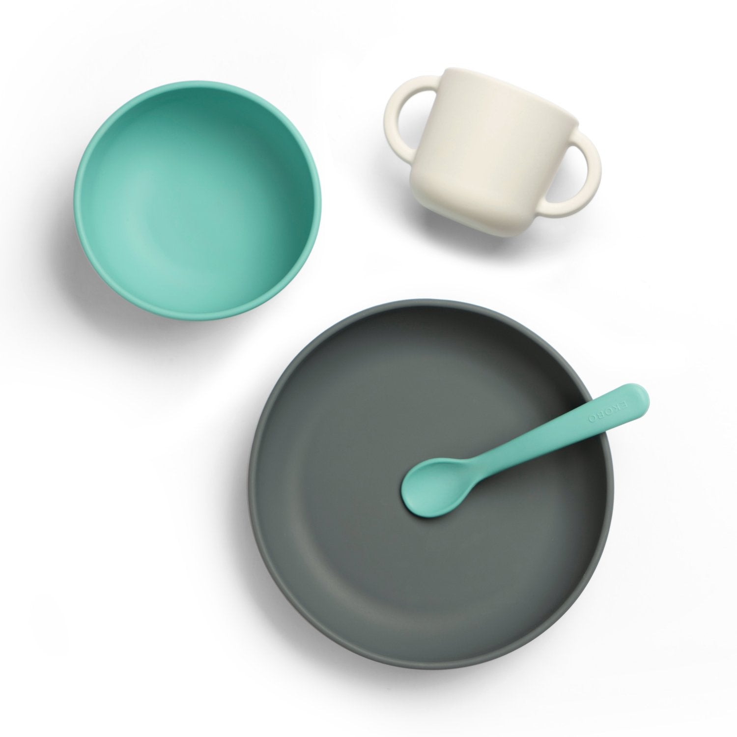 Silicone Baby Meal Set #color_Lagoon